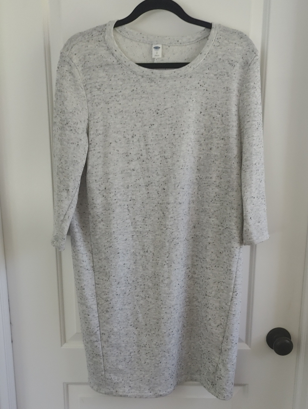 Old Navy Light Gray Speckled Shift Dress